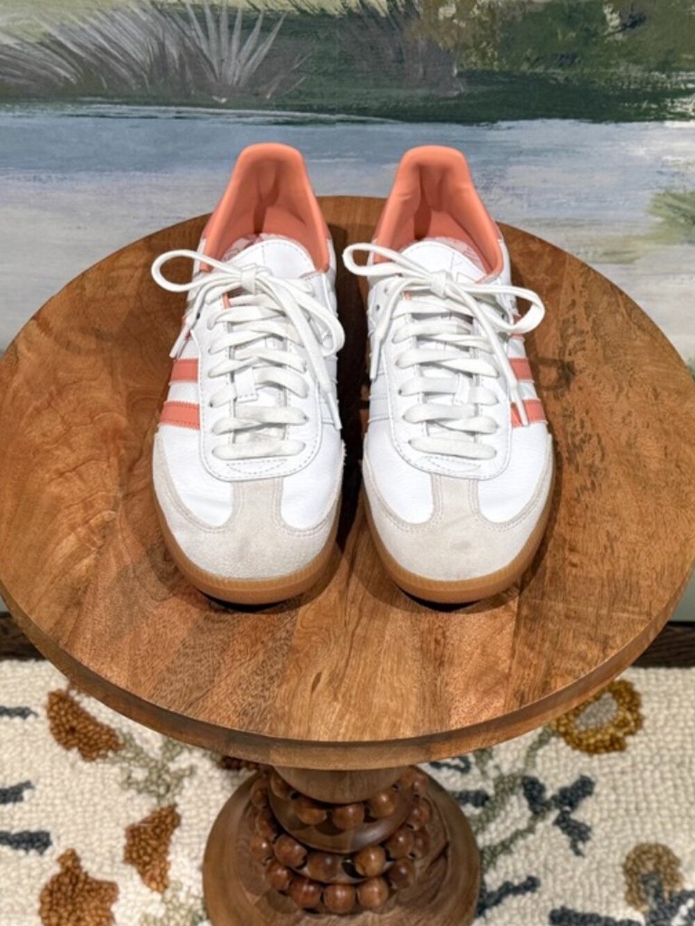 adias Samba OG White/Pink (Coral Pink) sneakers - Size 9